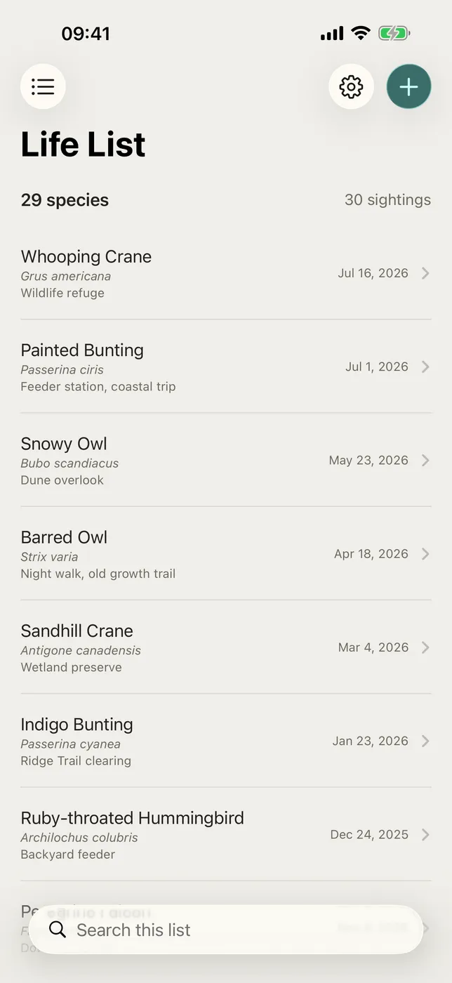 WingTally Life screenshot 1
