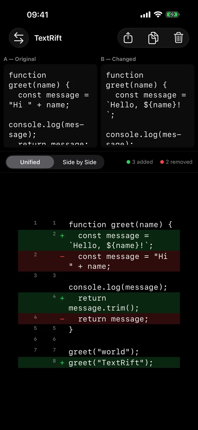 TextRift screenshot 1