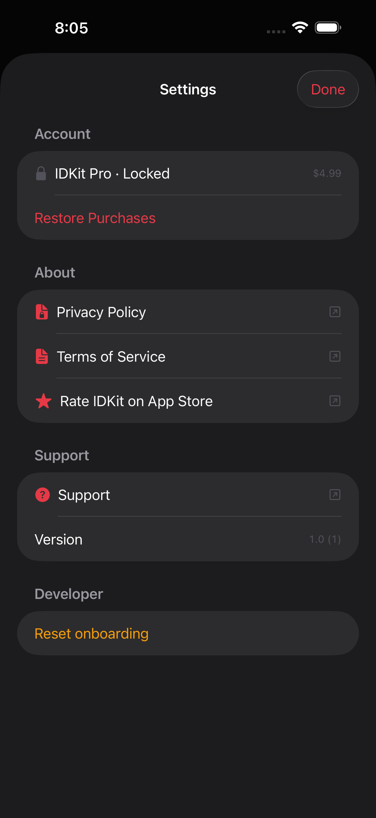 IDKit screenshot 2