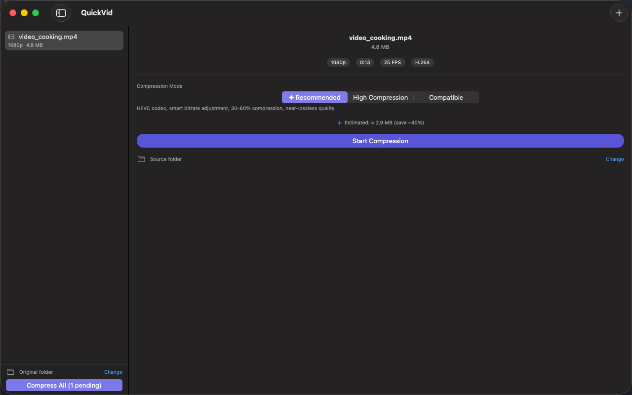 QuickVid Compress screenshot 3