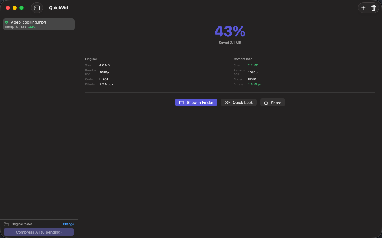 QuickVid Compress screenshot 4