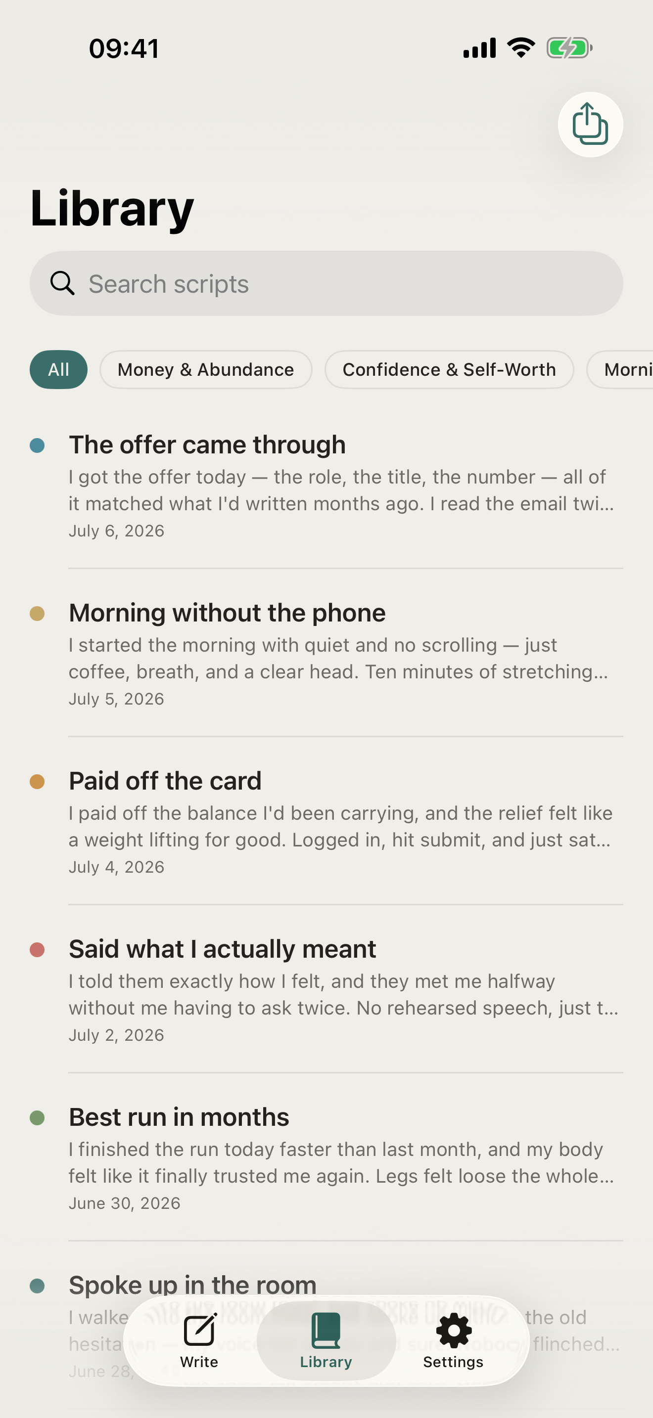 PastTense screenshot 2