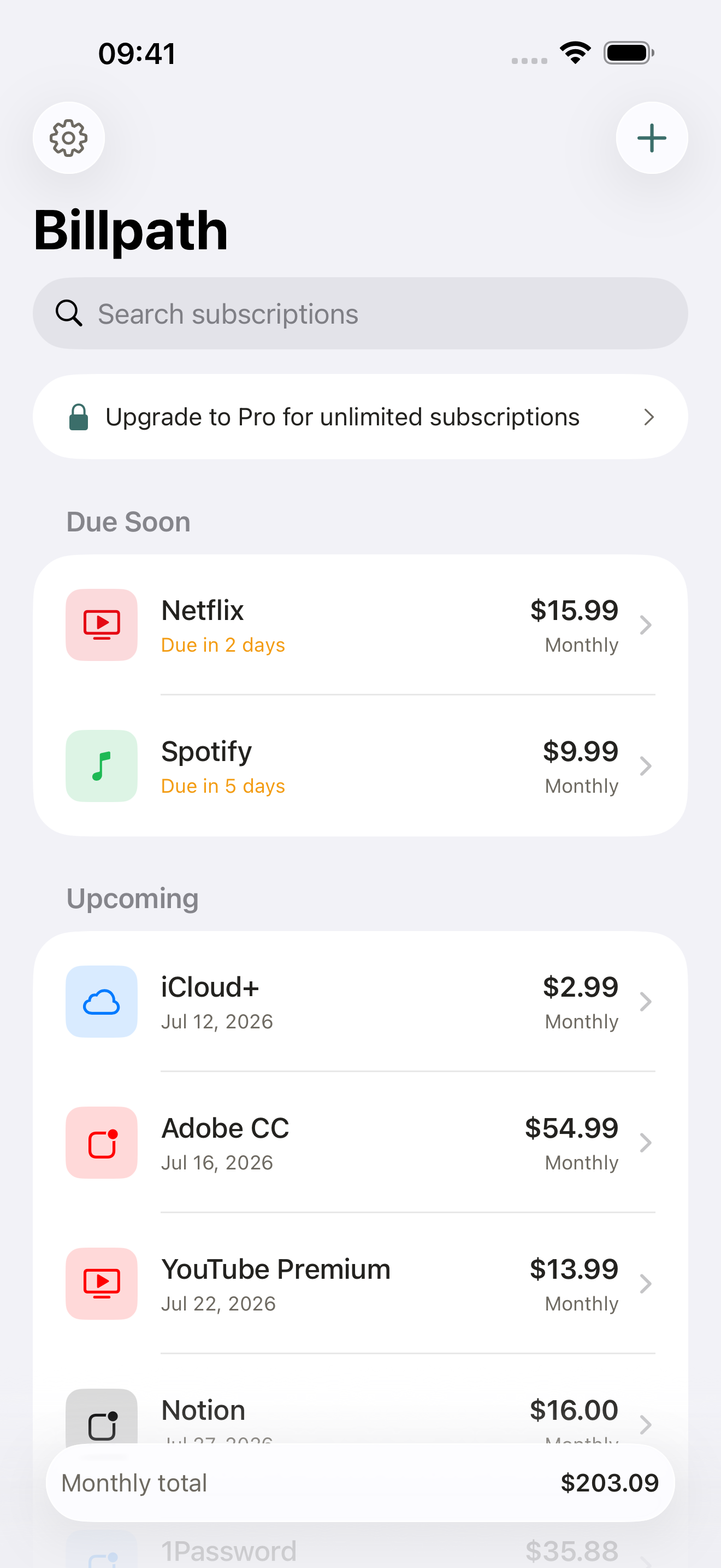 Billpath screenshot 1