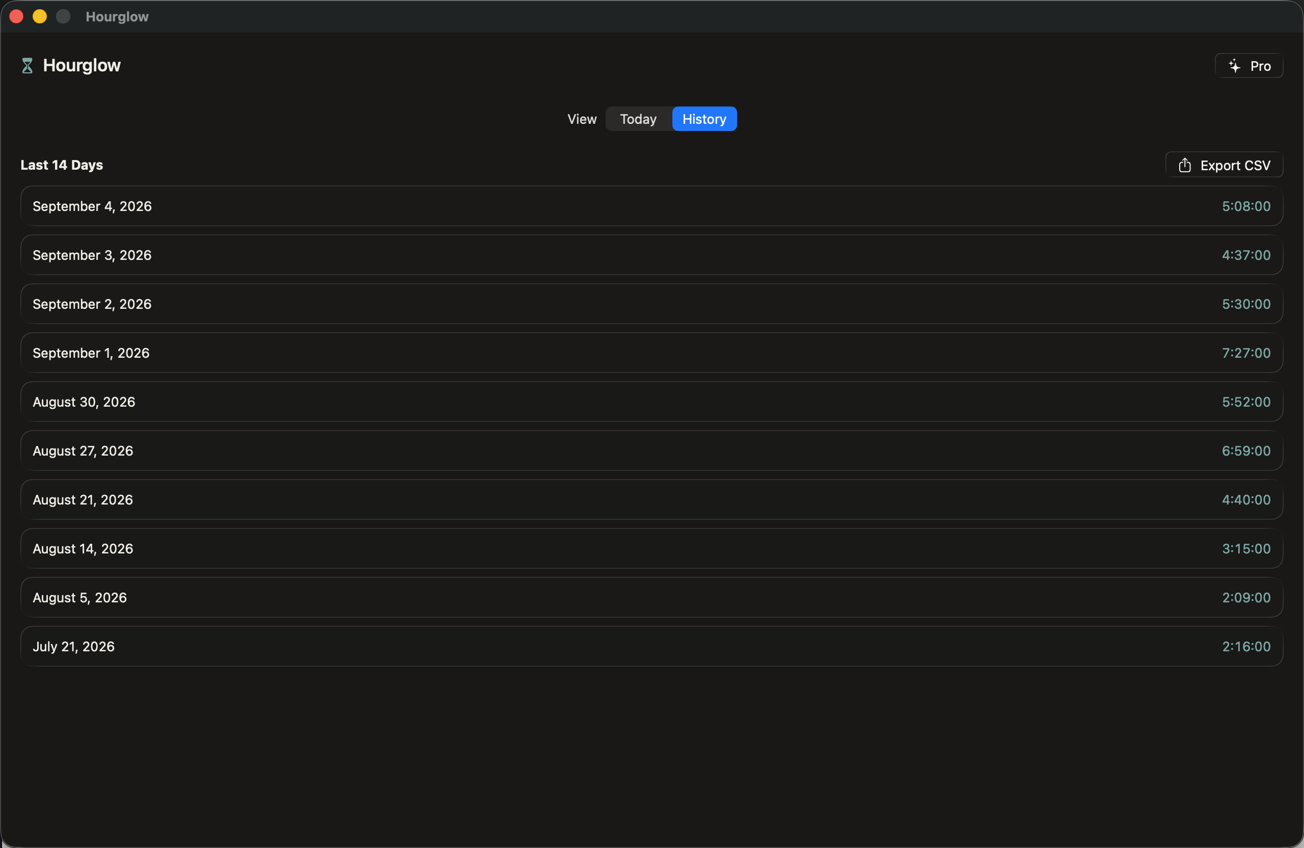 Hourglow screenshot 2