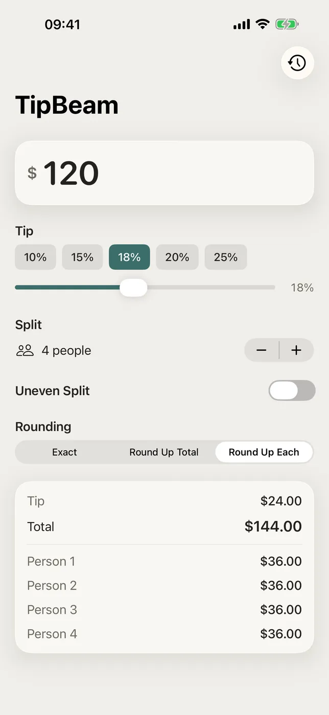 TipBeam screenshot 1