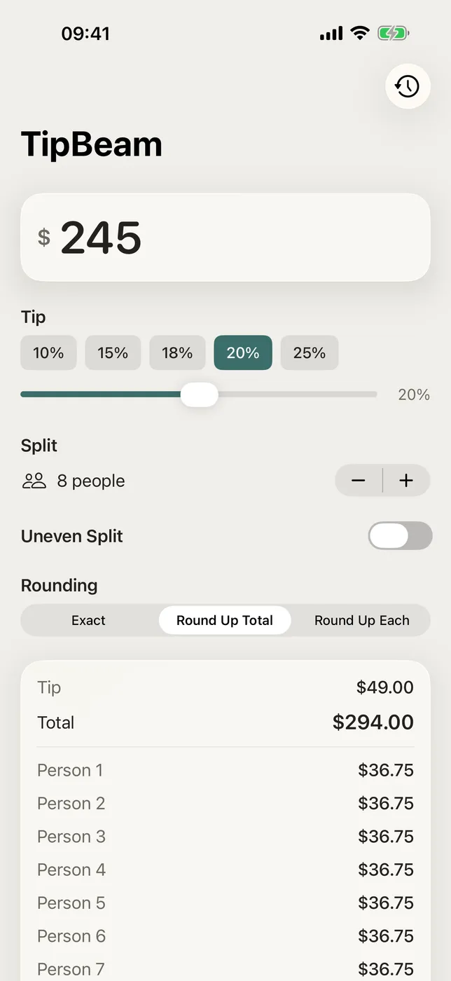 TipBeam screenshot 3
