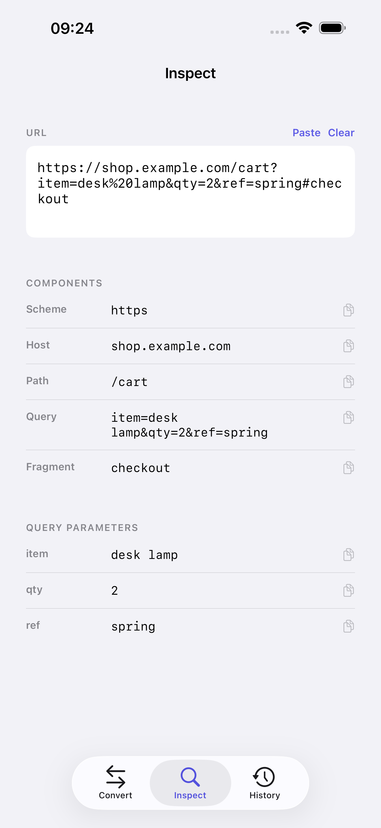 Urlescent screenshot 2