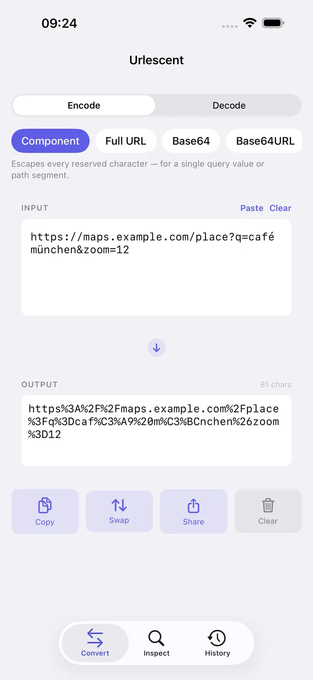 Urlescent screenshot 1