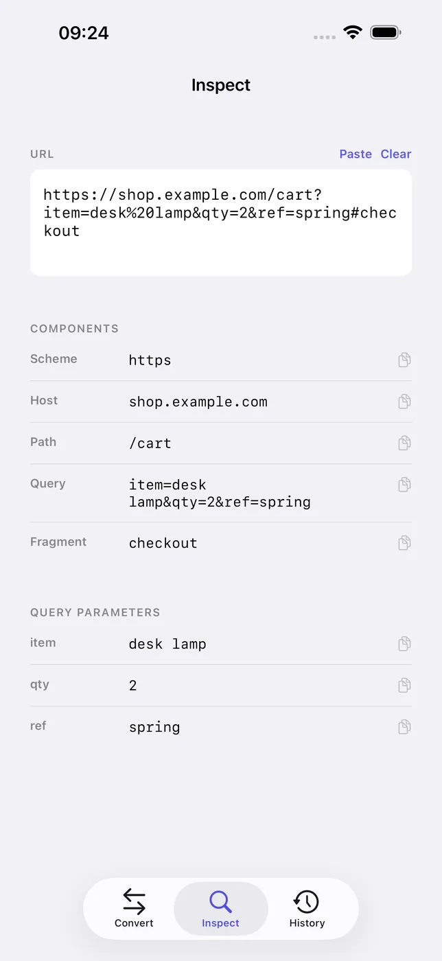 Urlescent screenshot 2