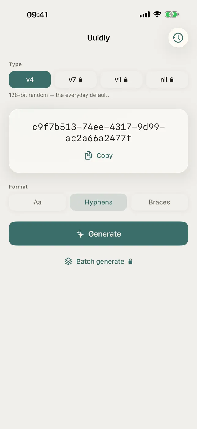 UUID Forge screenshot 1