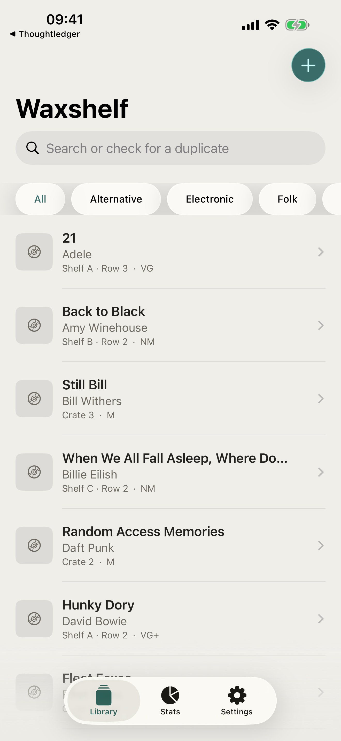 Waxshelf screenshot 2