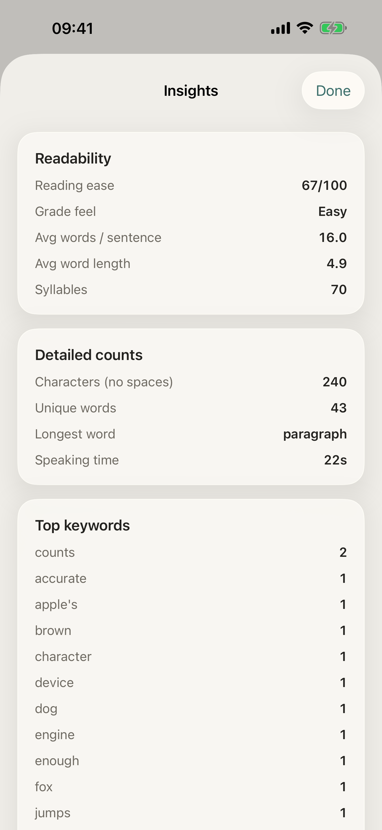 Lexitally screenshot 2