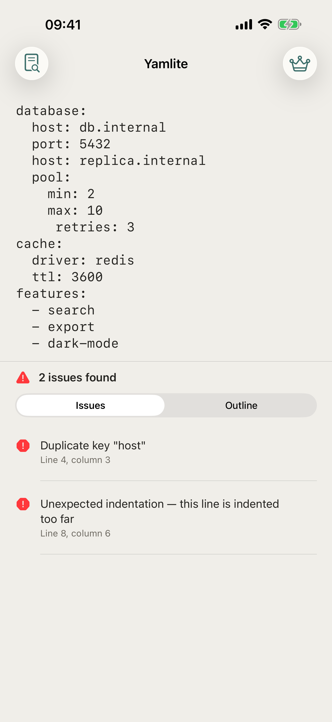 Yamlite screenshot 1