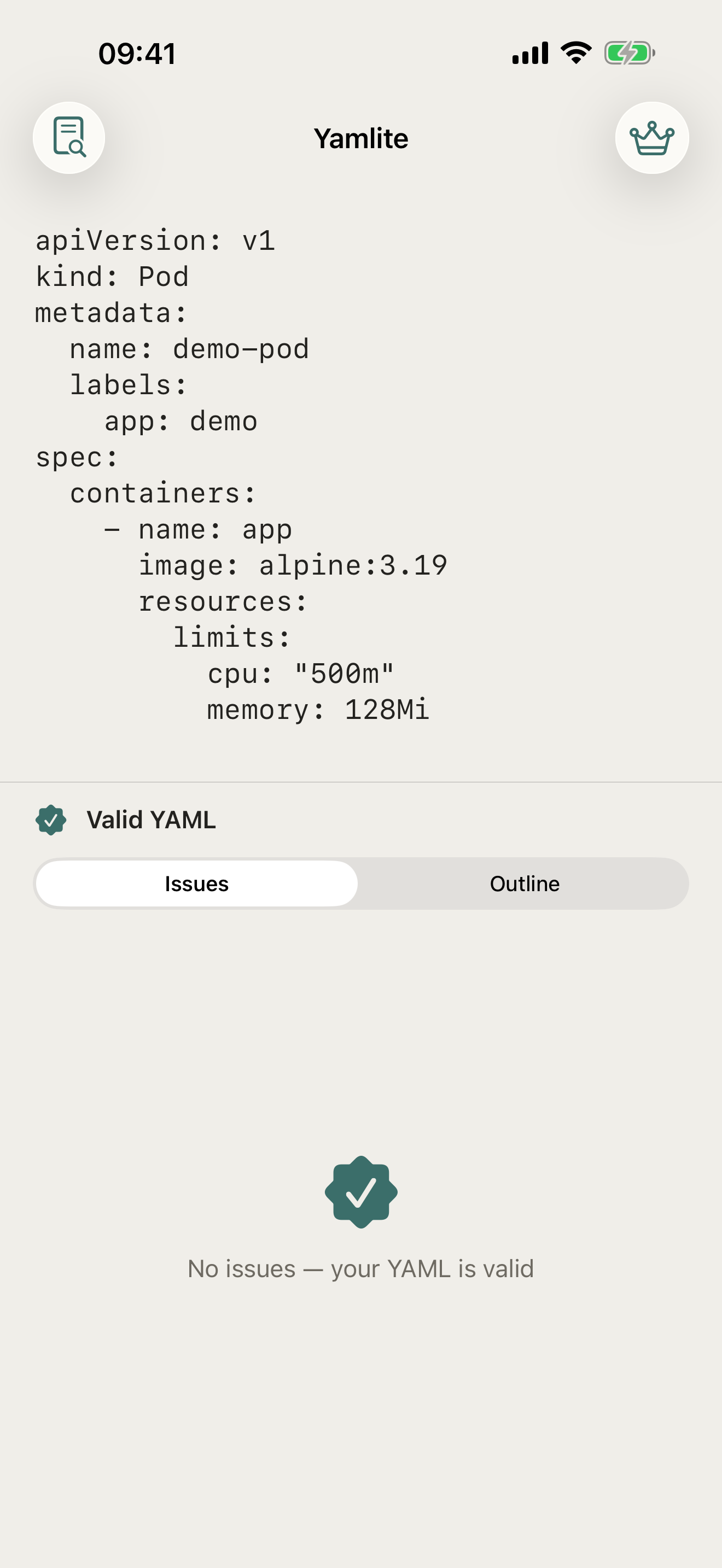 Yamlite screenshot 2
